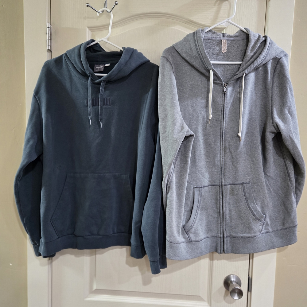 Under Armour Black and Gray Hoodies